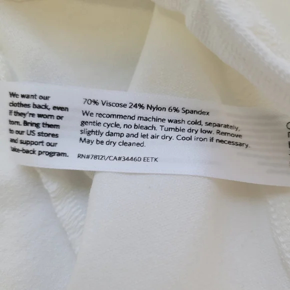 Eileen Fisher $168 Women's White Washable Stretch Crepe Slim PantSlim Fit Large - Picture 8 of 10